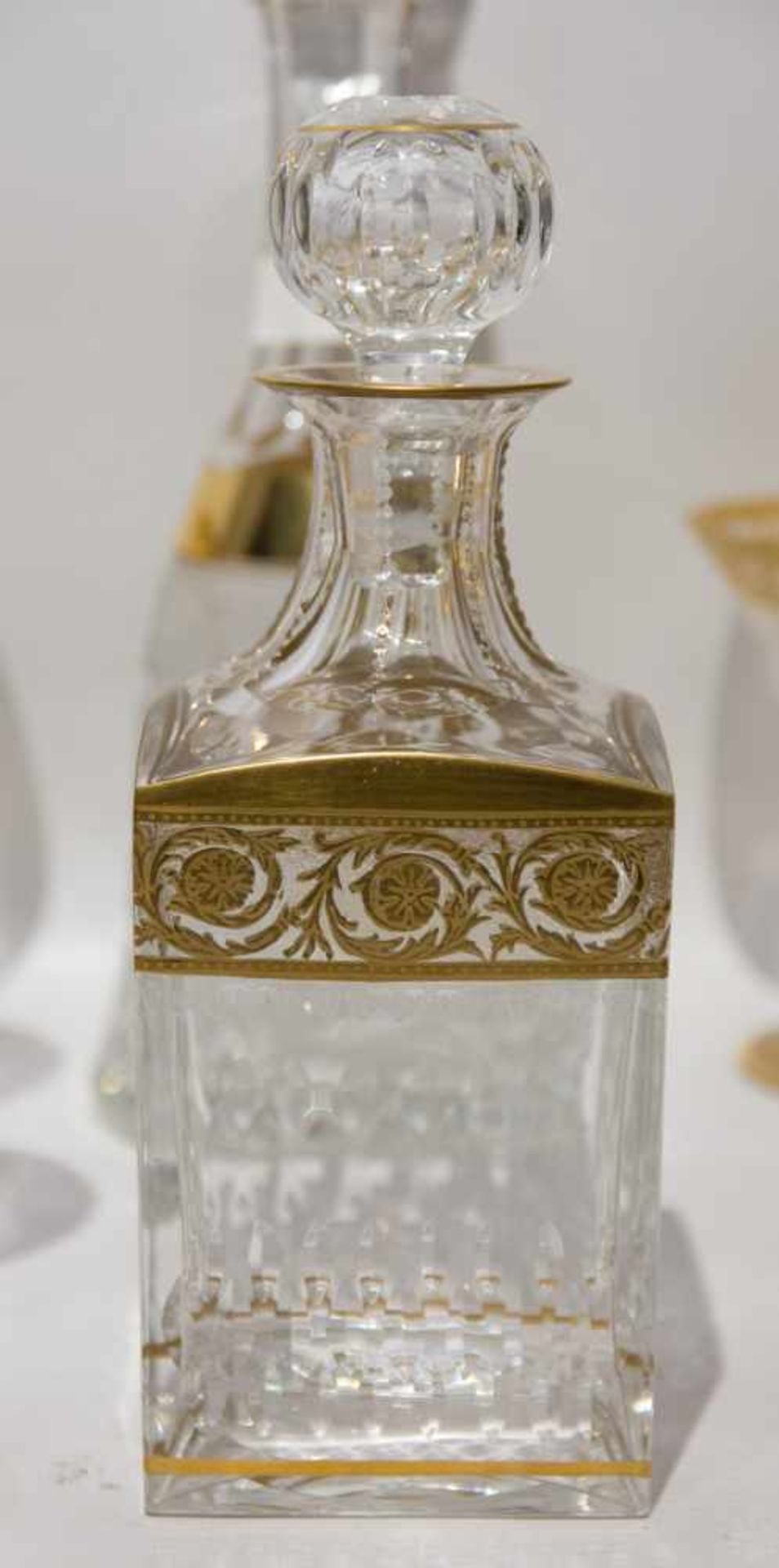 SAINT LOUIS, Exklusive Kristalgläser der Serie "Thistle Gold", Frankreich, 20. Jh.In einem Guten - Bild 20 aus 26