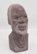 UNBEKANNTER KÜNSTLER, Büste eines Mannes, Zimbabwe, 20. Jh.Ser guter Zustand. Höhe: 23 cm