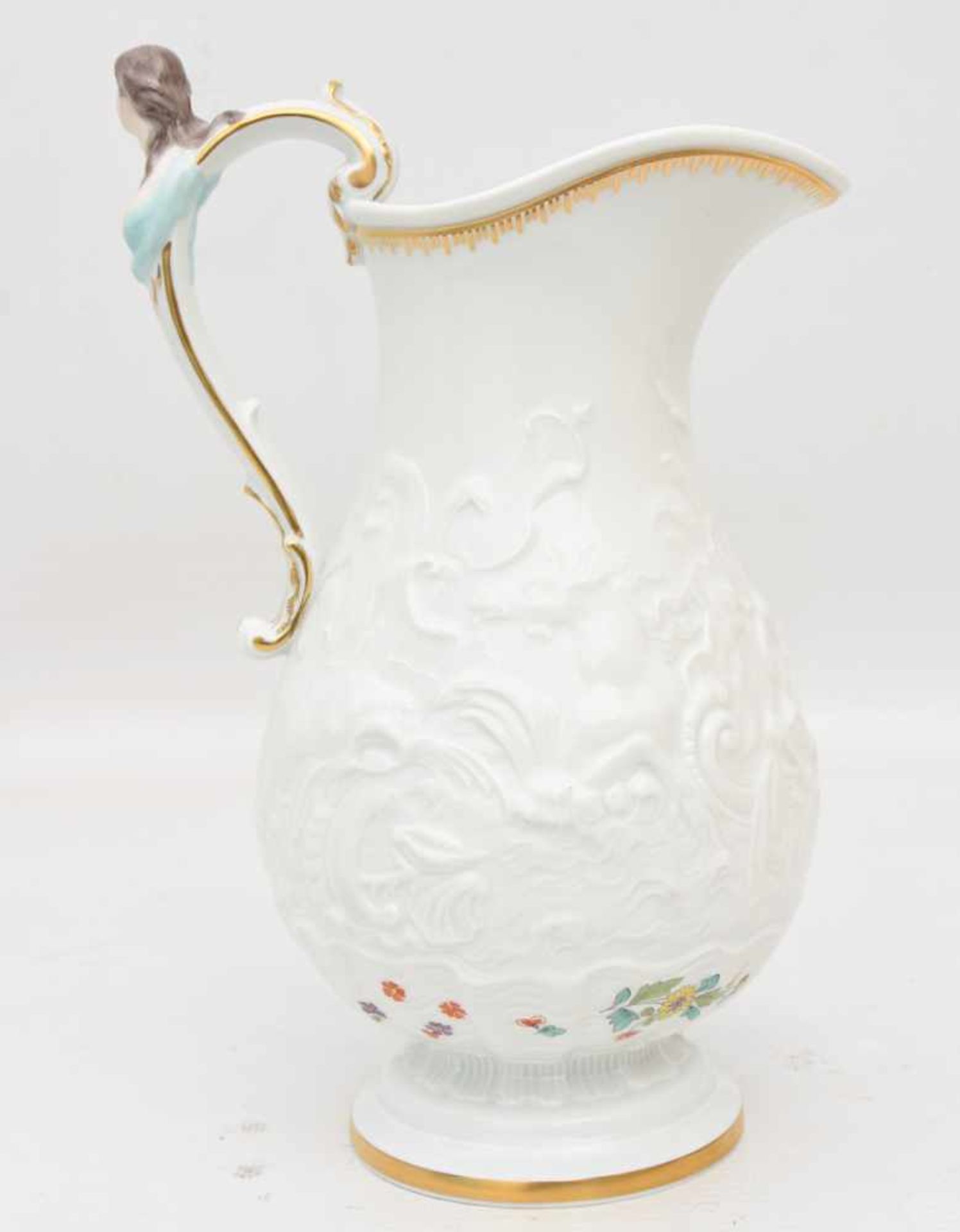 MEISSEN, Weinkrug im Schwanendesign, Deutschland, 2006.Am Sockel und oberen Rand gold staffiert , - Image 2 of 8