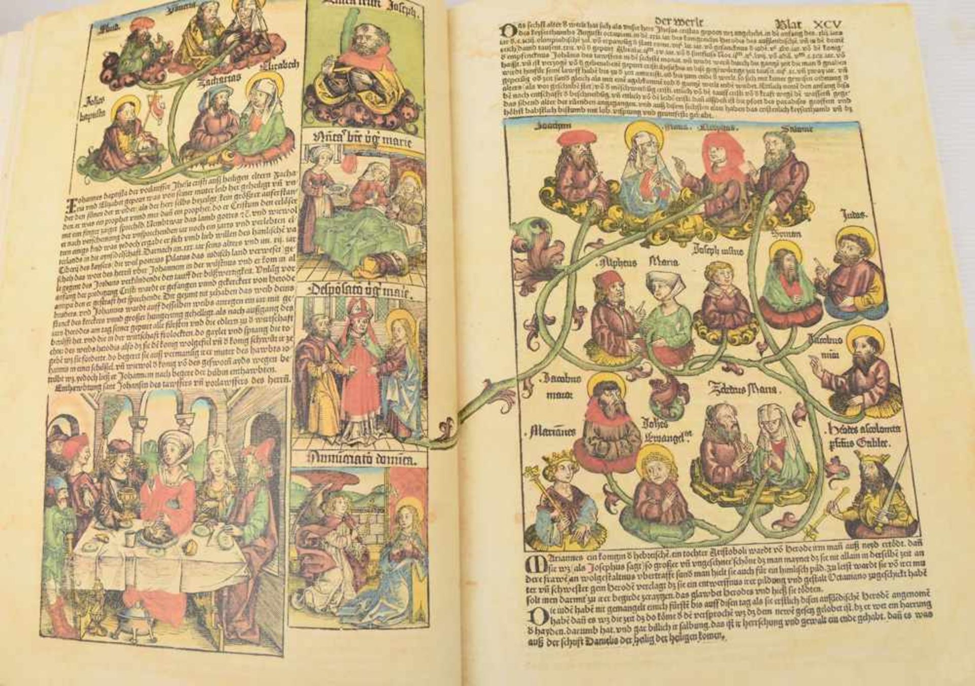 KONV. FAKSIMILE BÜCHER, Weltchronik 1493 und die 92 Holzschnitte der Lübecker Bibel. Deutschland 20. - Image 4 of 7