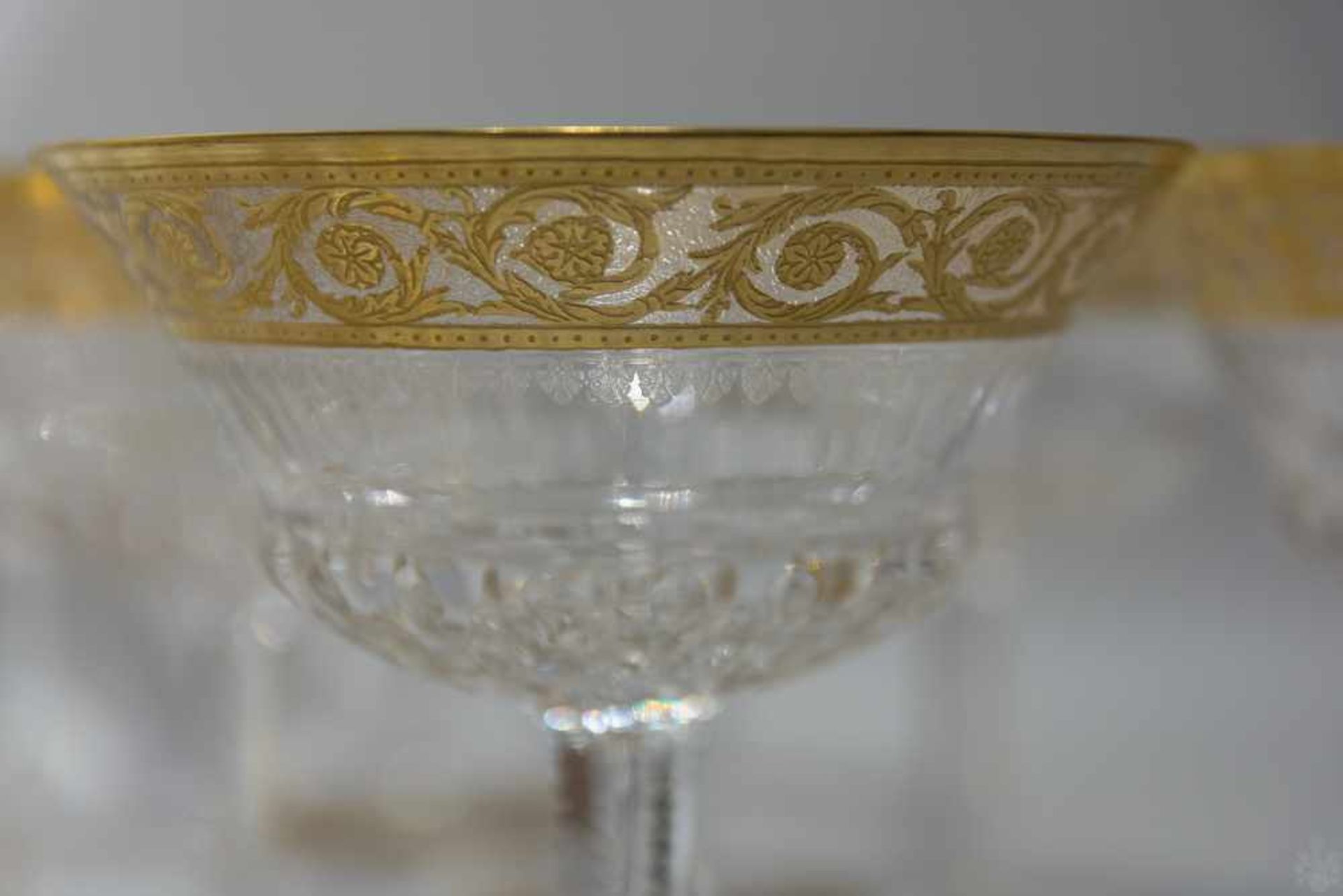 SAINT LOUIS, Exklusive Kristalgläser der Serie "Thistle Gold", Frankreich, 20. Jh.In einem Guten - Bild 19 aus 26