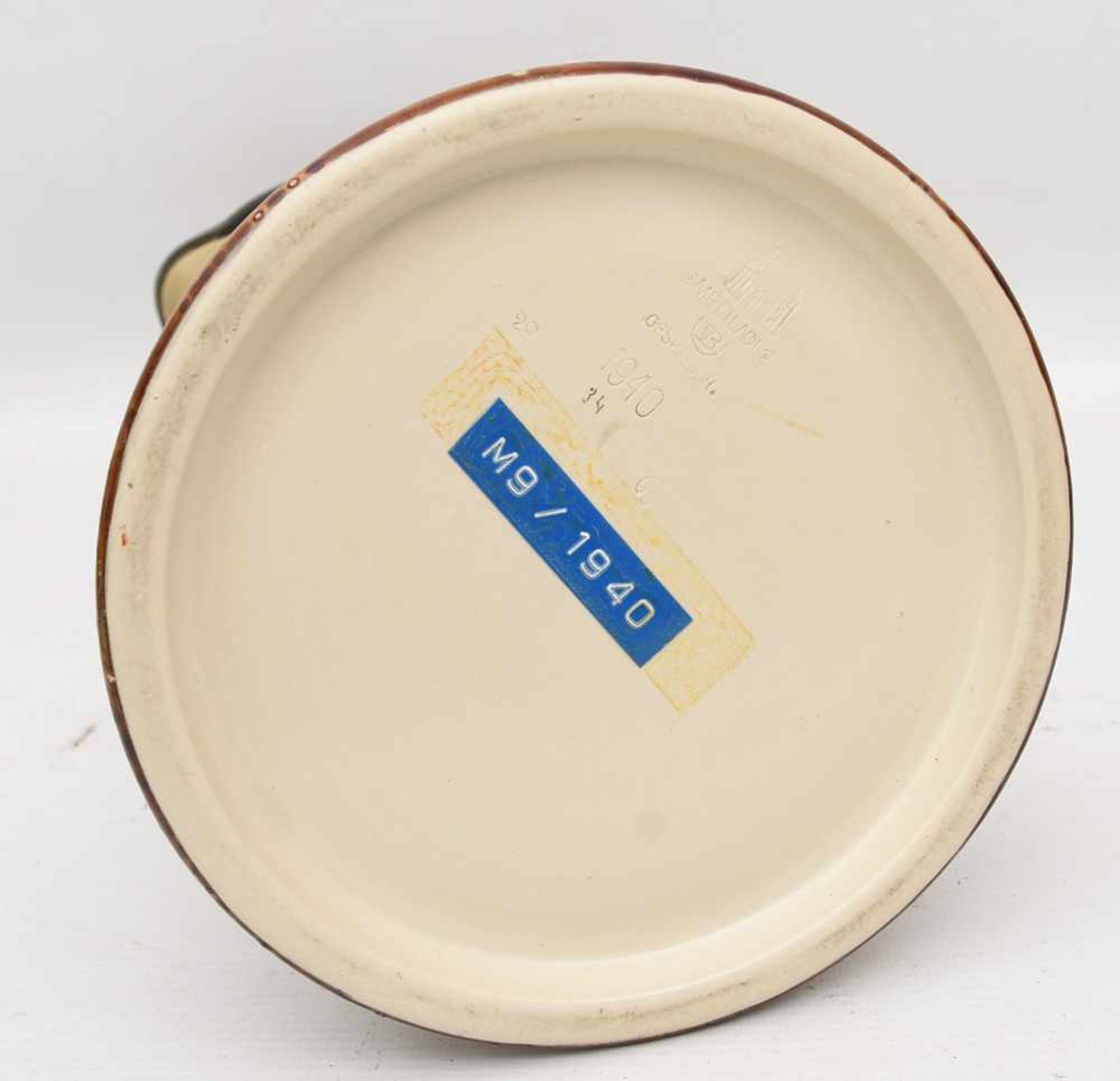 VILLEROY & BOCH, Bierkrug, sig. Warth, Deutschland, 1906. JhAm Deckel mit name und Datum graviert. - Bild 8 aus 8