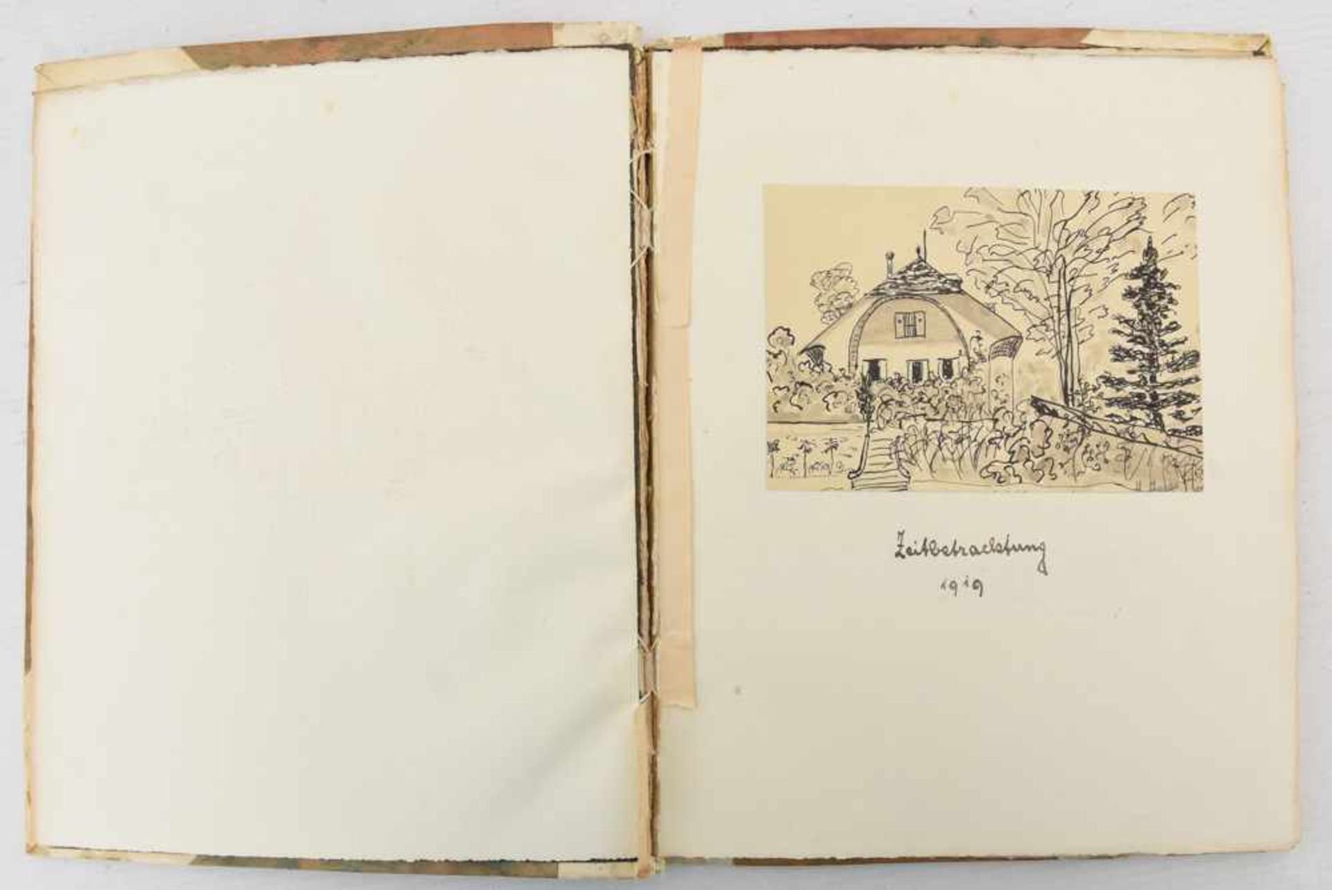 HERMANN HESSE, Gedichte-Originalmanuskript mit Aquarellen. Deutschland, Januar, 1919.Auf der