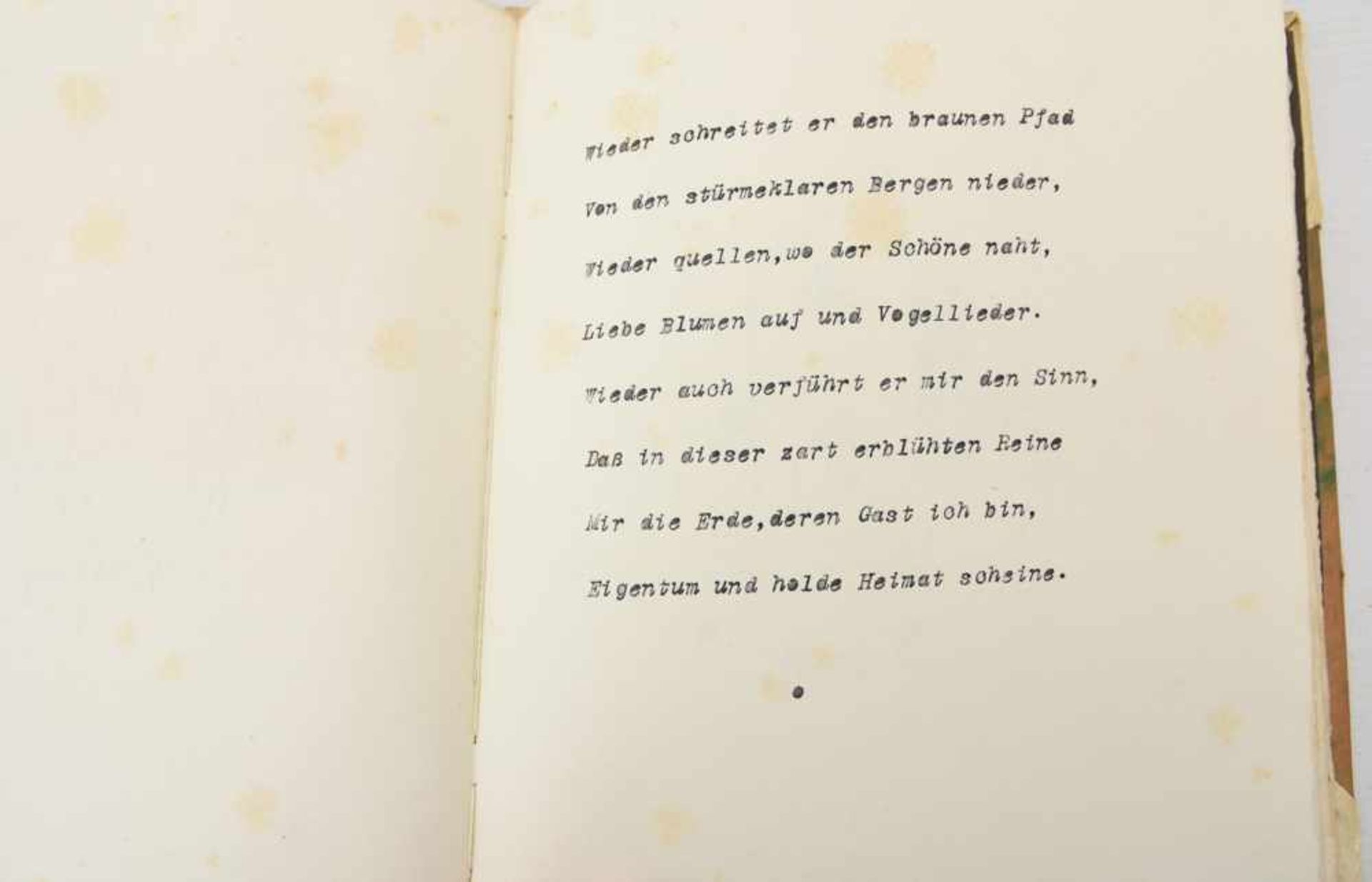 HERMANN HESSE, Gedichte-Originalmanuskript mit Aquarellen. Deutschland, Januar, 1919.Auf der - Image 10 of 27