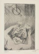 OTTO DIX, Lili,- die Königin der Luft, Kaltnadelradierung, Deutschland, 1922.Aus der Auflage von