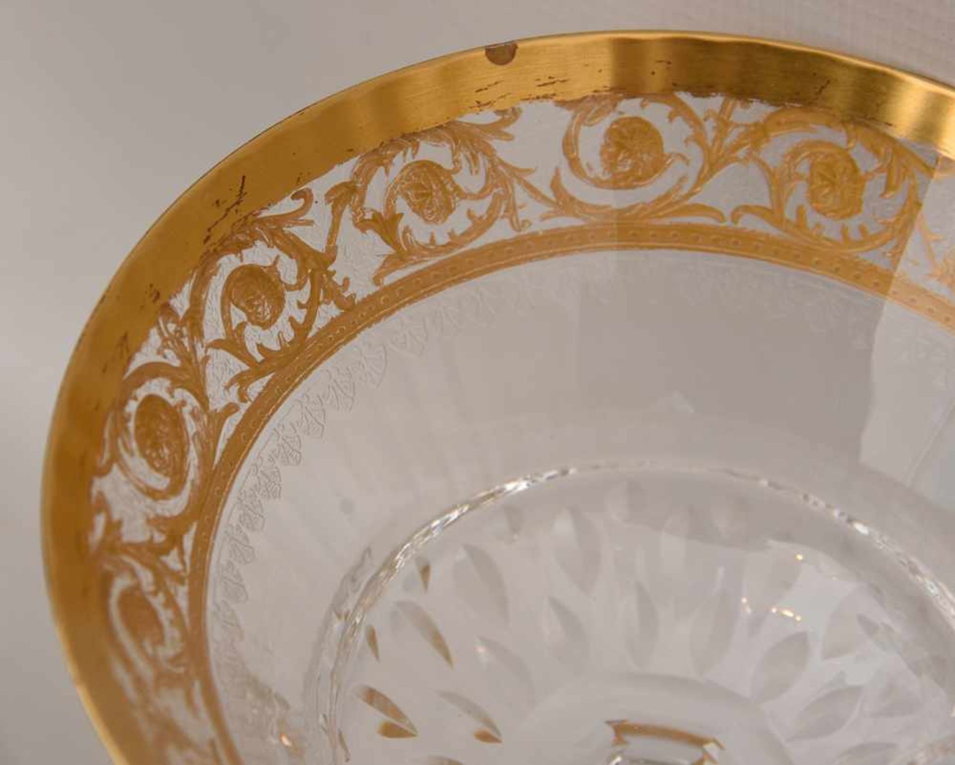 SAINT LOUIS, Exklusive Kristalgläser der Serie "Thistle Gold", Frankreich, 20. Jh.In einem Guten - Bild 12 aus 26