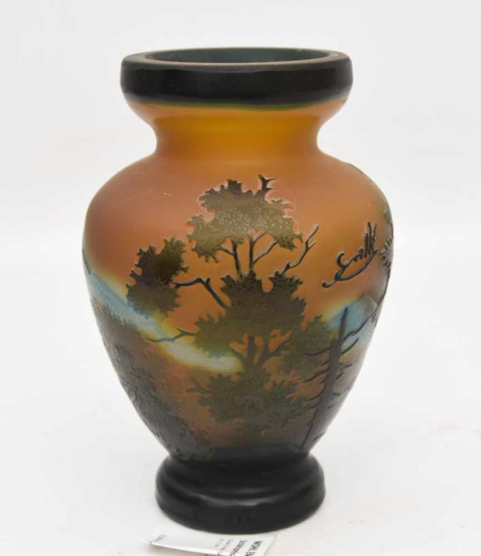 WOHL EMILE GALLÈ Vase, Frankreich, 20. JhGuter Zustand, Signiert mit Gallè.H. 17 cm.