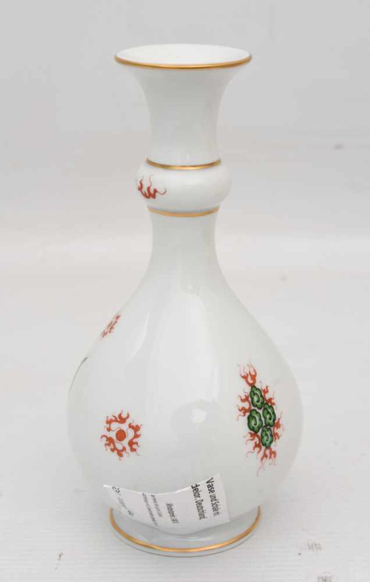 MEISSEN KONV., Vase und Schale grüner Hofdrache. Deutschland, 1989/1990.Die Vase mit Drachendekor - Image 3 of 8