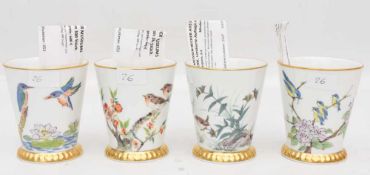 VIER MEISSEN BECHER AUS DER MUSEUMS GALERIE, Limitierte Auflage von 300 Stück.Alle in einem