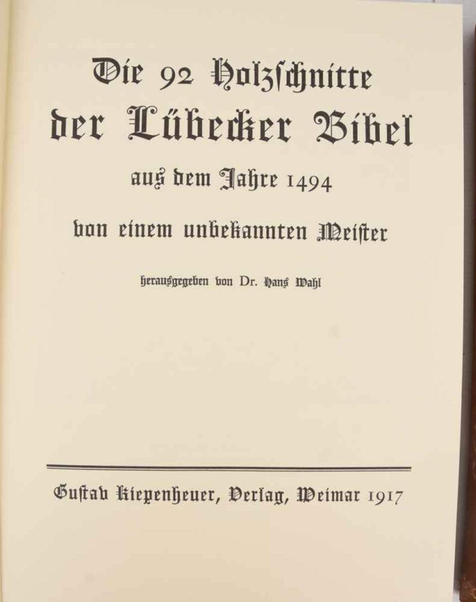 KONV. FAKSIMILE BÜCHER, Weltchronik 1493 und die 92 Holzschnitte der Lübecker Bibel. Deutschland 20. - Image 5 of 7