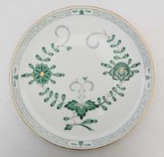 MEISSEN, Wandteller, Deutschland, 20. Jh.In Grün und Gold floral- und ornamental staffiert.