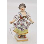 MEISSEN FIGURINE, Tanzendes Mädchen, Deutschland, 1989.Auf Quadratischem , gold umrandetem Sockel