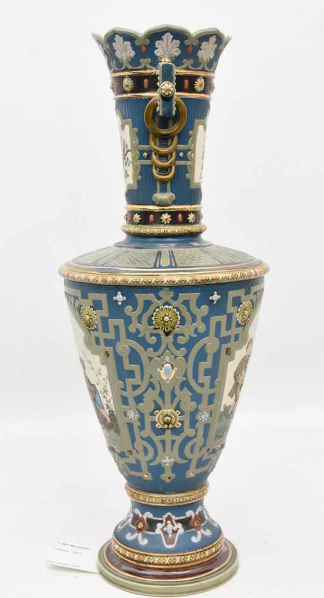 METTLACH, Villeroy & Boch, Art Nouveau Vase, Deutschland, 1910.Dekor mit Spilenden Kindern.Keine - Bild 9 aus 13