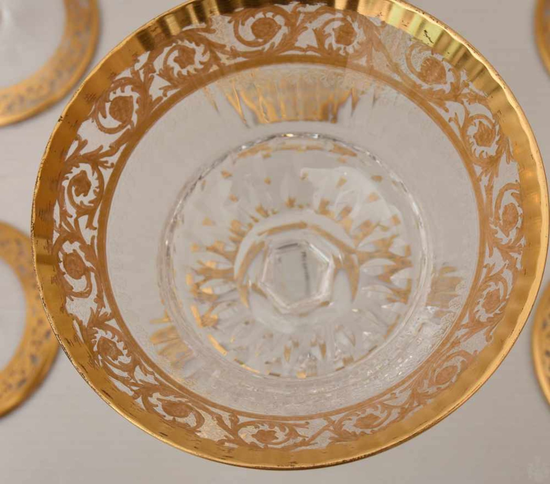 SAINT LOUIS, Exklusive Kristalgläser der Serie "Thistle Gold", Frankreich, 20. Jh.In einem Guten - Bild 15 aus 26