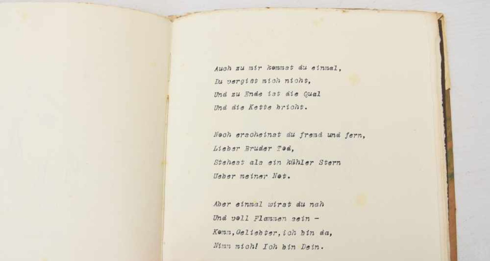 HERMANN HESSE, Gedichte-Originalmanuskript mit Aquarellen. Deutschland, Januar, 1919.Auf der - Image 12 of 27