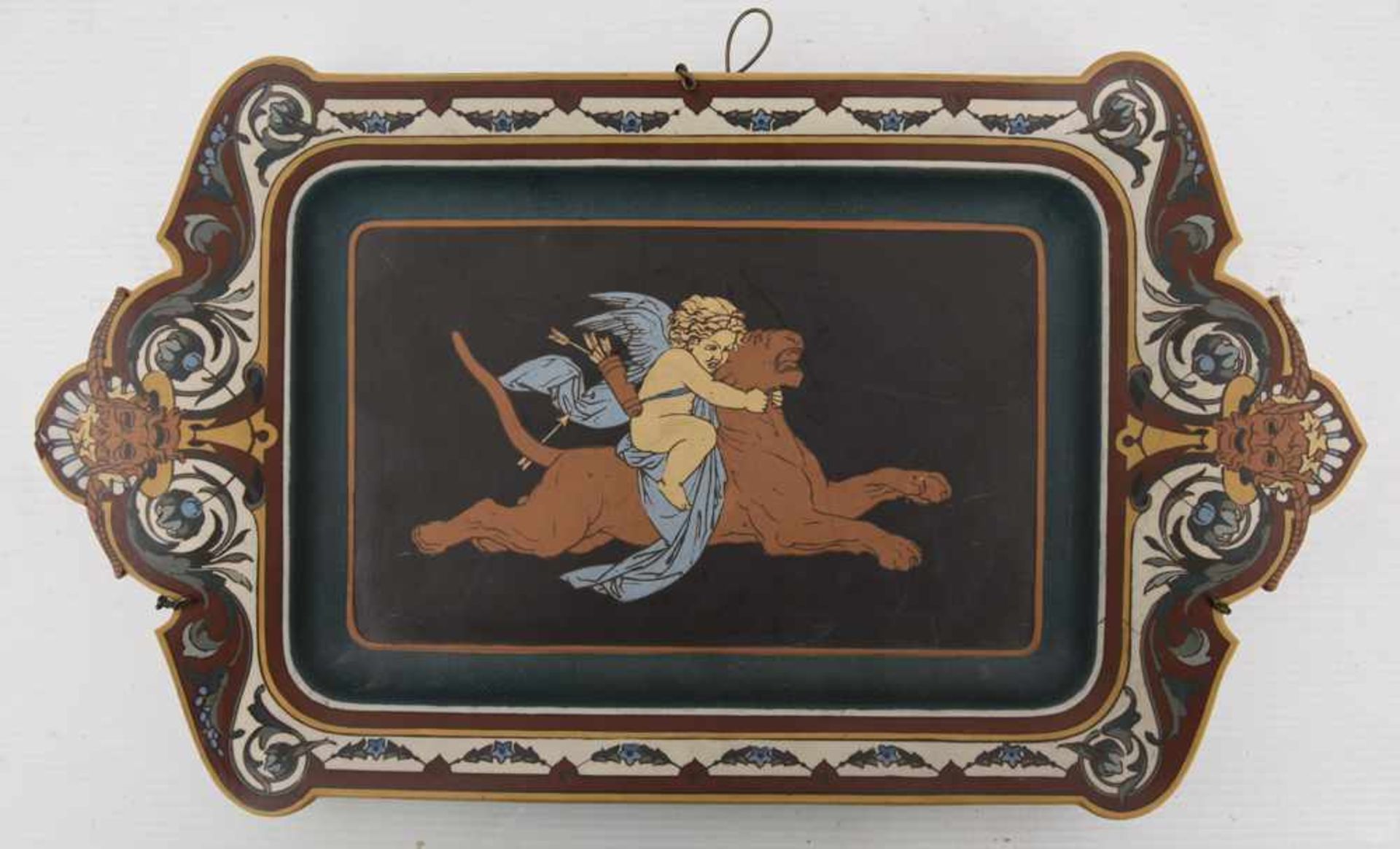 VILLEROY UND BOCH, Keramikschale im Jugenstil, Deutschland, vor 1880. Jh.Außerordentlich schönes - Bild 5 aus 5