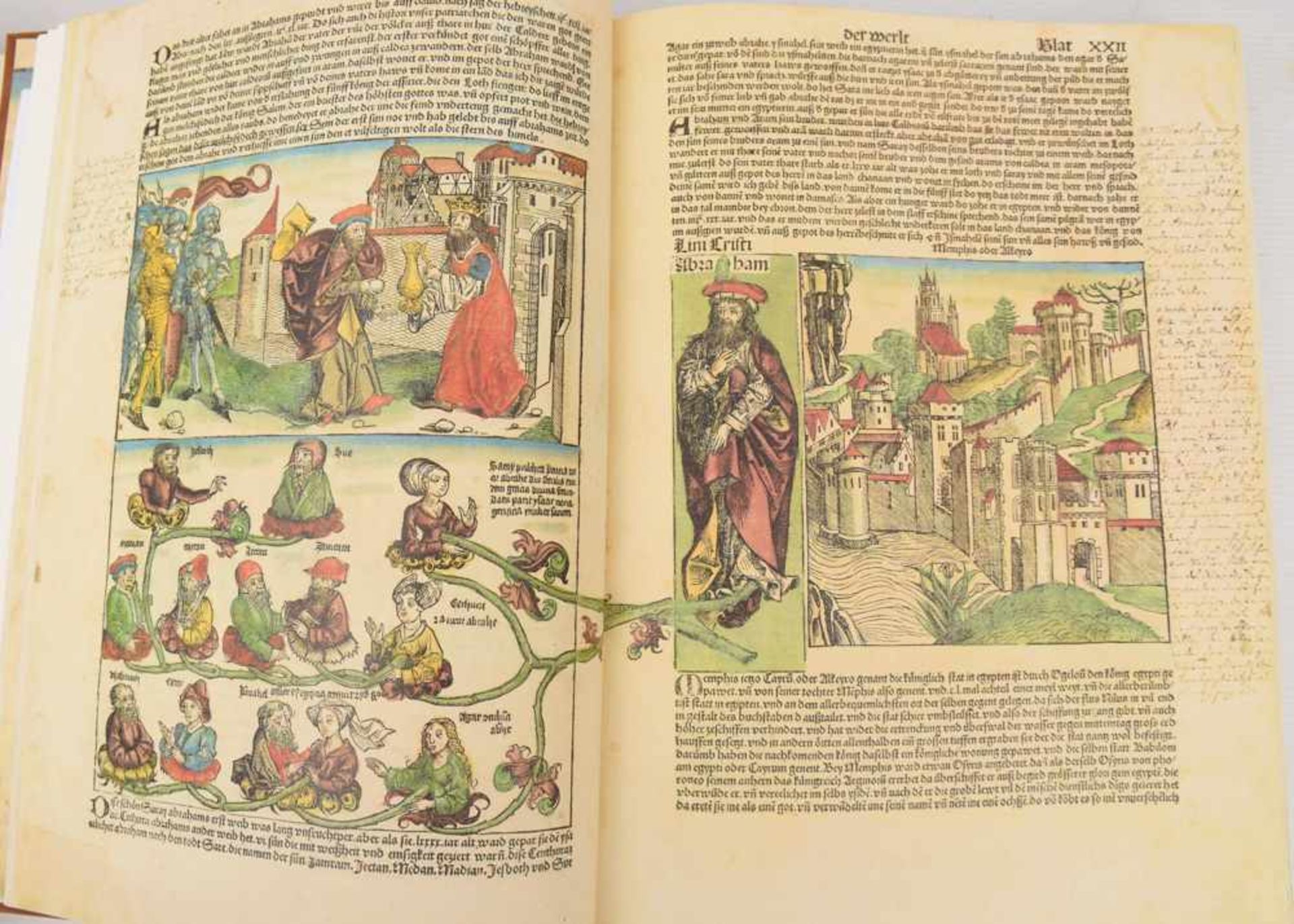 KONV. FAKSIMILE BÜCHER, Weltchronik 1493 und die 92 Holzschnitte der Lübecker Bibel. Deutschland 20. - Image 2 of 7