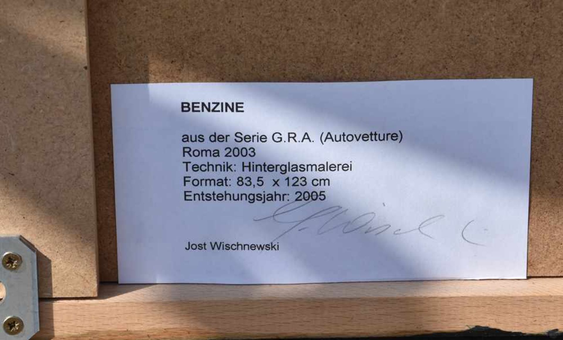 JOST WISCHNEWSKI, Benzine aus der Serie GRA, Glasdruck, Deutschland, 2005.Gerahmt und in einem - Bild 4 aus 4