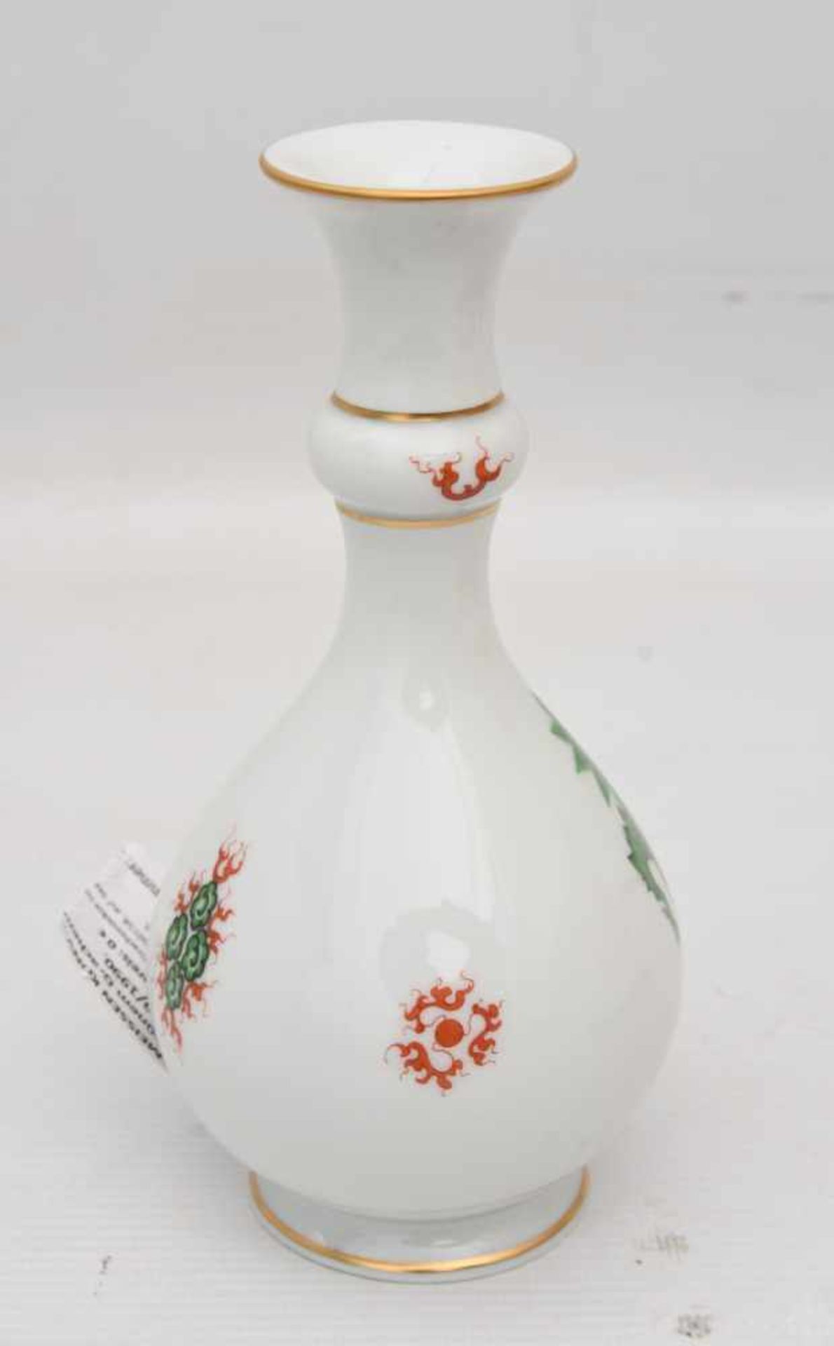 MEISSEN KONV., Vase und Schale grüner Hofdrache. Deutschland, 1989/1990.Die Vase mit Drachendekor - Image 4 of 8