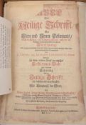 ERHARD THOMAS AQ., Biblia Sacra Vulgatae Editions. Deutschland, 1734.Bibel, Oder Heilige Schrift Deß