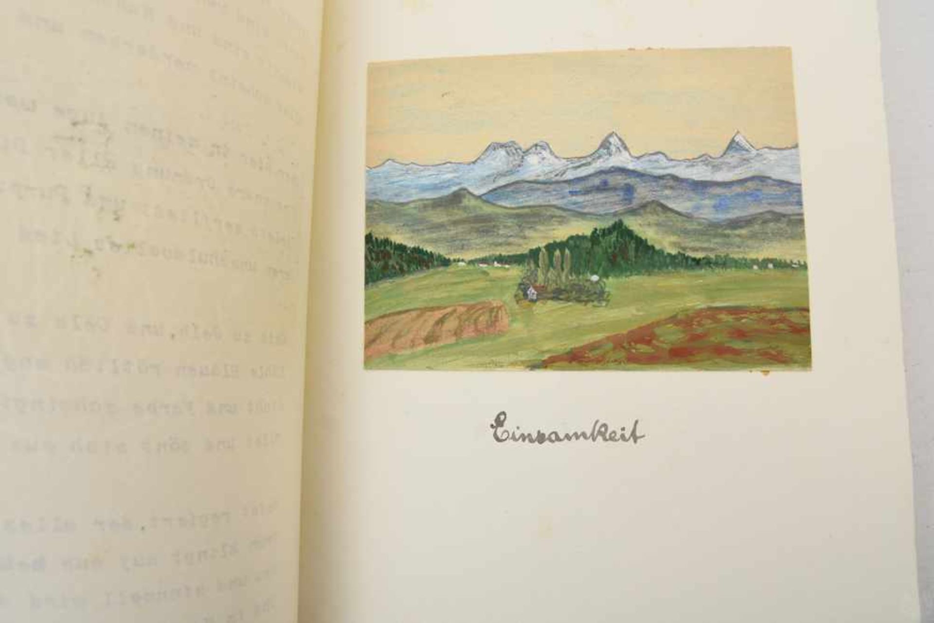 HERMANN HESSE, Gedichte-Originalmanuskript mit Aquarellen. Deutschland, Januar, 1919.Auf der - Image 26 of 27