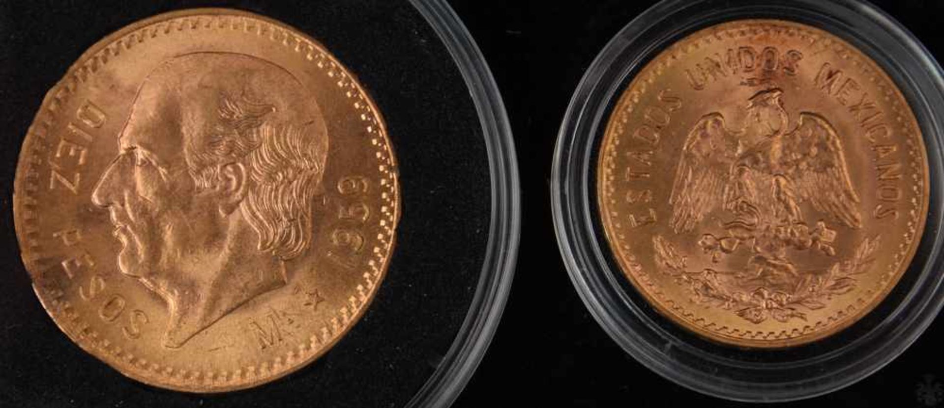 GOLDMÜNZEN, Konvolut Mexico Pesos Gold, 20. Jhd. (11)7 Münzen Mexico1 x 50 Pesos Centenario 41,667 - Bild 4 aus 9