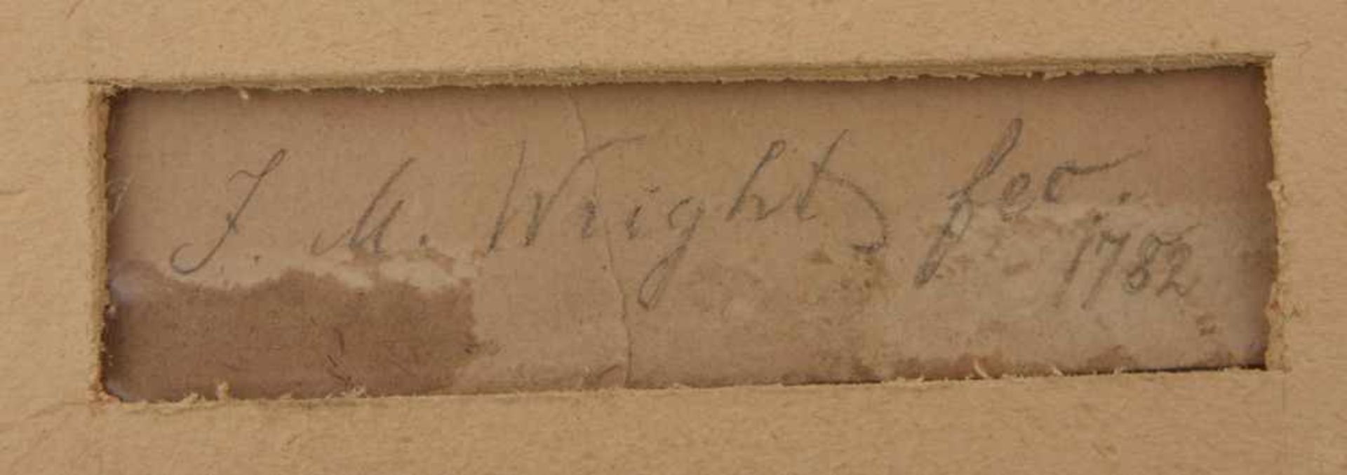 J.M. WRIGHT, Musizierende Männerrunde, England, 1782.Rückseitig signiert und datiert, im - Image 3 of 4