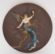 METTLACH, Jugendstil. No. 1696, Frau mit Schmetterlingsflügeln, elfenhaftes Wesen. Deutschland,