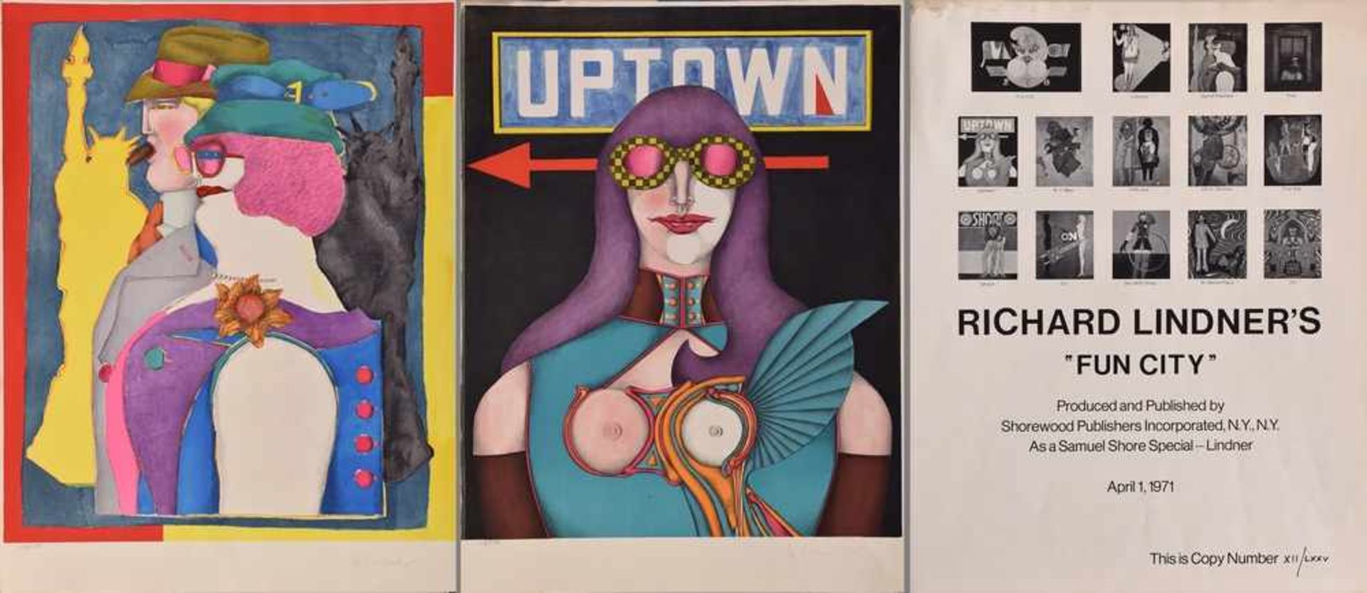 2 Lindner, Richard (1901-1978) "Uptown" und "Out of Towners", Lithographien 113/175 aus der Serie "