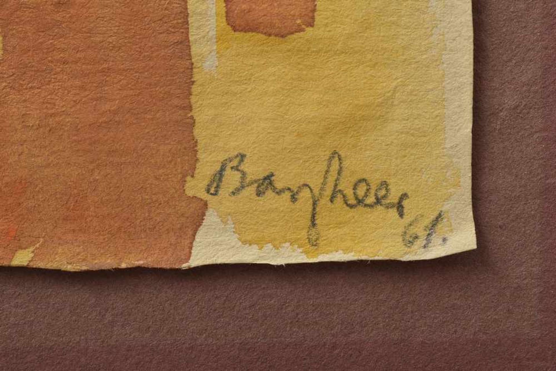 Bargheer, Eduard (1901-1979) "Marokkanische Festung" 1961, Aquarell, u.r.sign./dat., verso bez., - Bild 2 aus 2