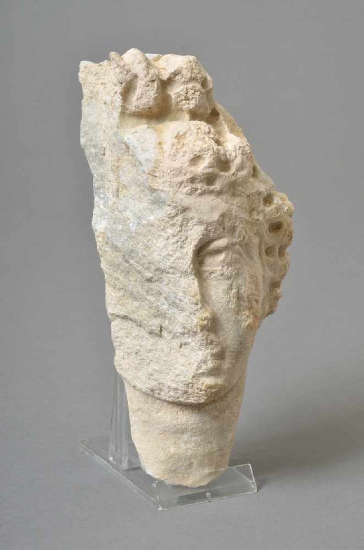 Marmorfragment "Weiblicher Kopf", Ephesos, H. 16cm - Bild 2 aus 3