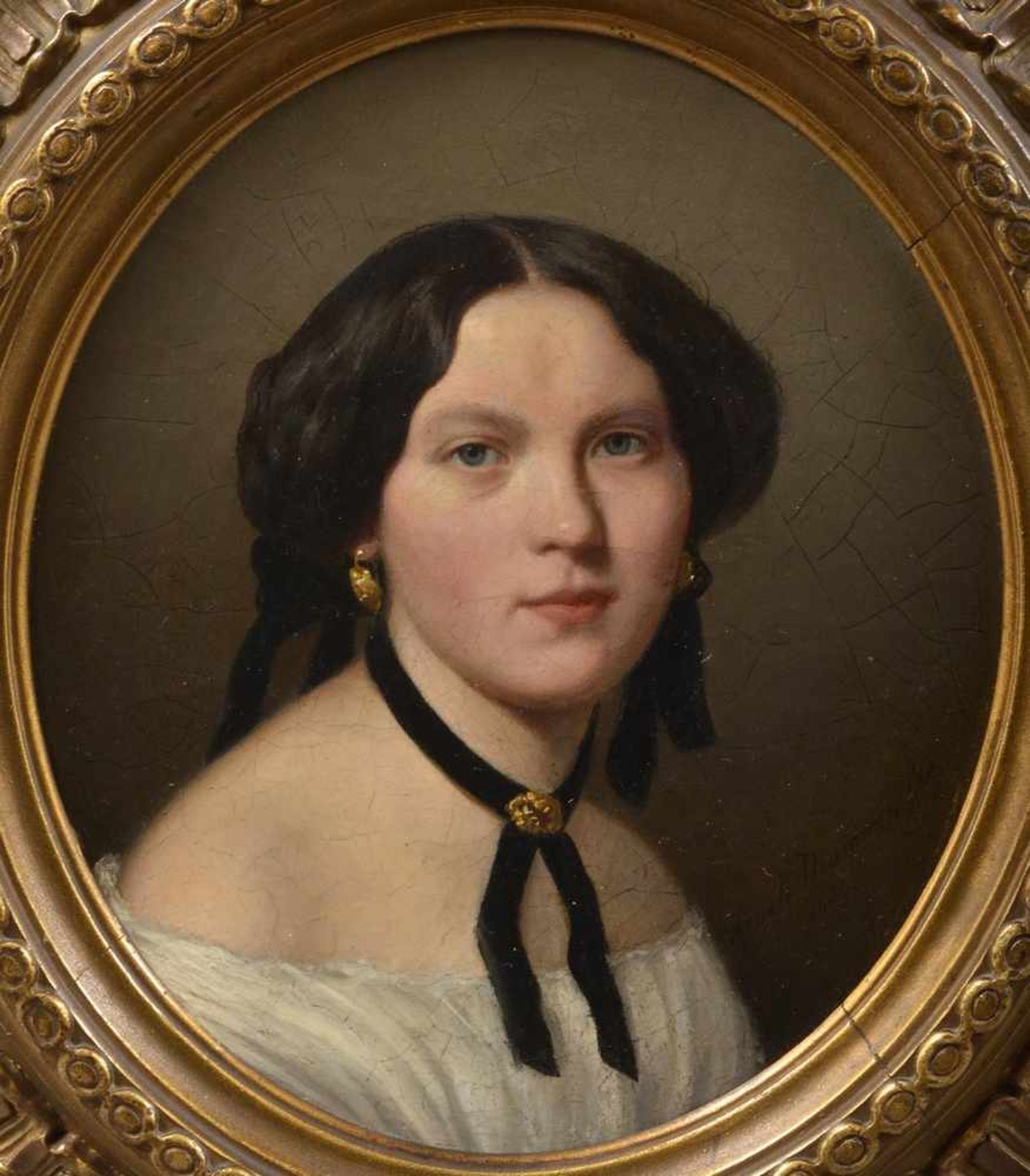 2 Neumann, Arnold (1836-1920) "Spätbiedermeier Portraits", Öl/Leinwand, 1x u.r. sign. u. dat. 1855", - Bild 3 aus 7