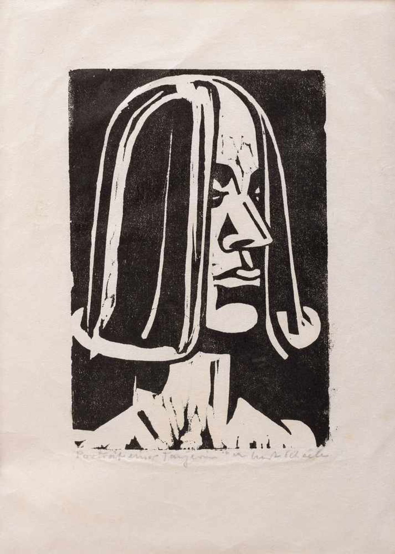 Scheele, Kurt (1905-1944) "Porträt einer Tänzerin", Holzschnitt/Japanpapier, u.r.sign., 18x12cm (