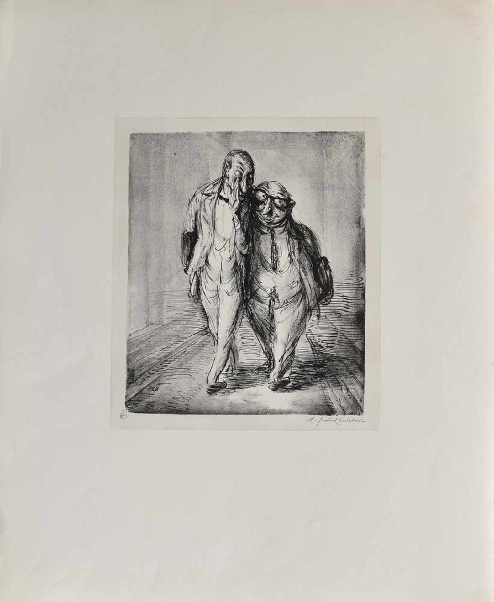 6 Diverse Weber, A. Paul (1893-1980) "Menschendarstellungen", Griffelkunst, u.r.sign., 66x54cm, - Image 7 of 7