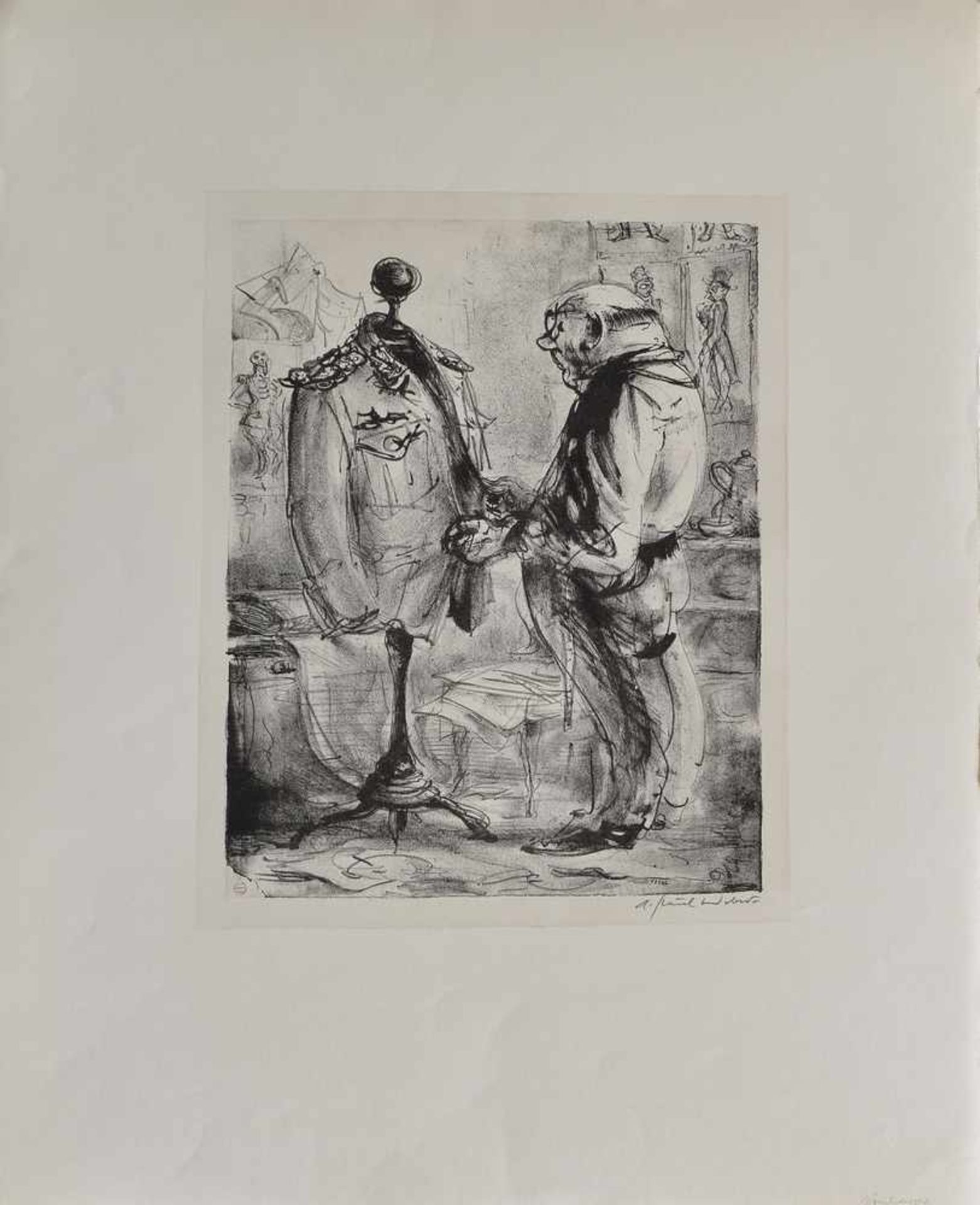 6 Diverse Weber, A. Paul (1893-1980) "Menschendarstellungen", Griffelkunst, u.r.sign., 66x54cm, - Image 3 of 7