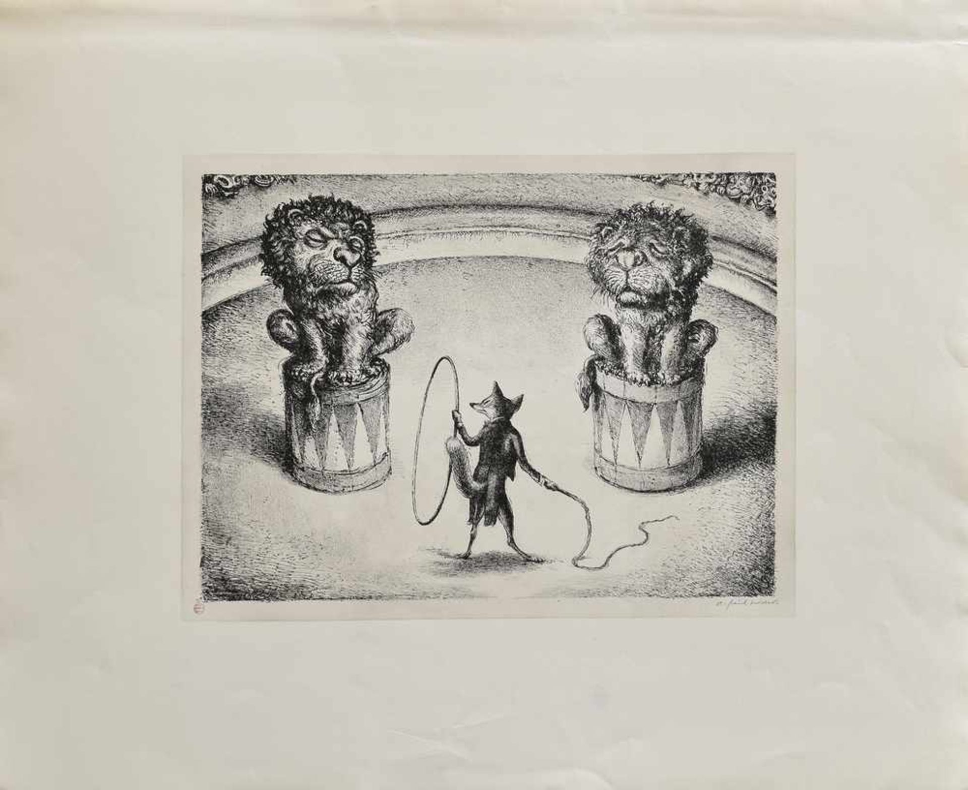 7 Diverse Weber, A. Paul (1893-1980) "Tierdarstellungen", u.r.sign., Griffelkunst, 50x64,5cm 7 - Image 5 of 8