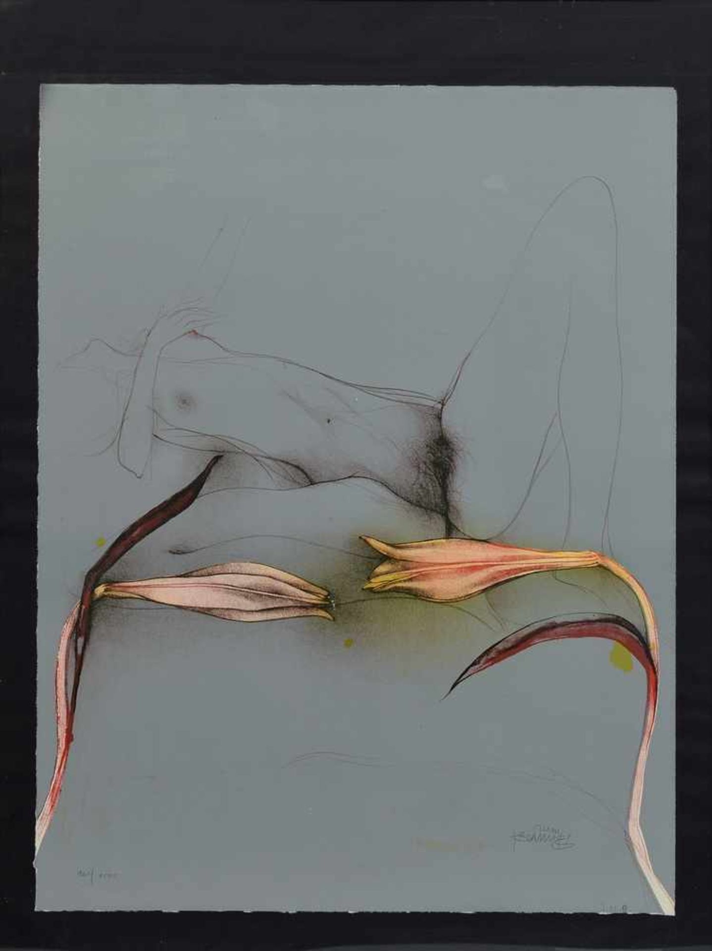Bruni, Bruno (*1935) "Zwei Lilien", Farblithographie, 161/1500, u.l.num., u.r.sign., 68,5x53cm