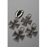 Diverse Orden "Eisernes Kreuz", II. Klasse, I. WK 1914, 1x mit Band, 4,5x4,5cm Various medals ''Iron