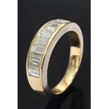 GG 750 Ring mit Brillant Baguettes (zus. ca. 2,20ct), 7g, Gr. 58 GG 750 ring with brilliant