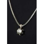 WG 585 Kästchenkette mit Brillant Anhänger (ca. 0,50ct), 6,7g, L. 42cm GG 585 Venetian chain, 20.3g,