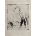 Chagall, Marc (1887-1985) "Les âmes mortes" 1924, Kaltnadelradierung/Japanpapier, o.r. in der Platte