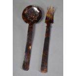 Schildpatt Salatbesteck, um 1920, L. 29cm Tortoiseshell Salad Servers, around 1920, L. 29cm