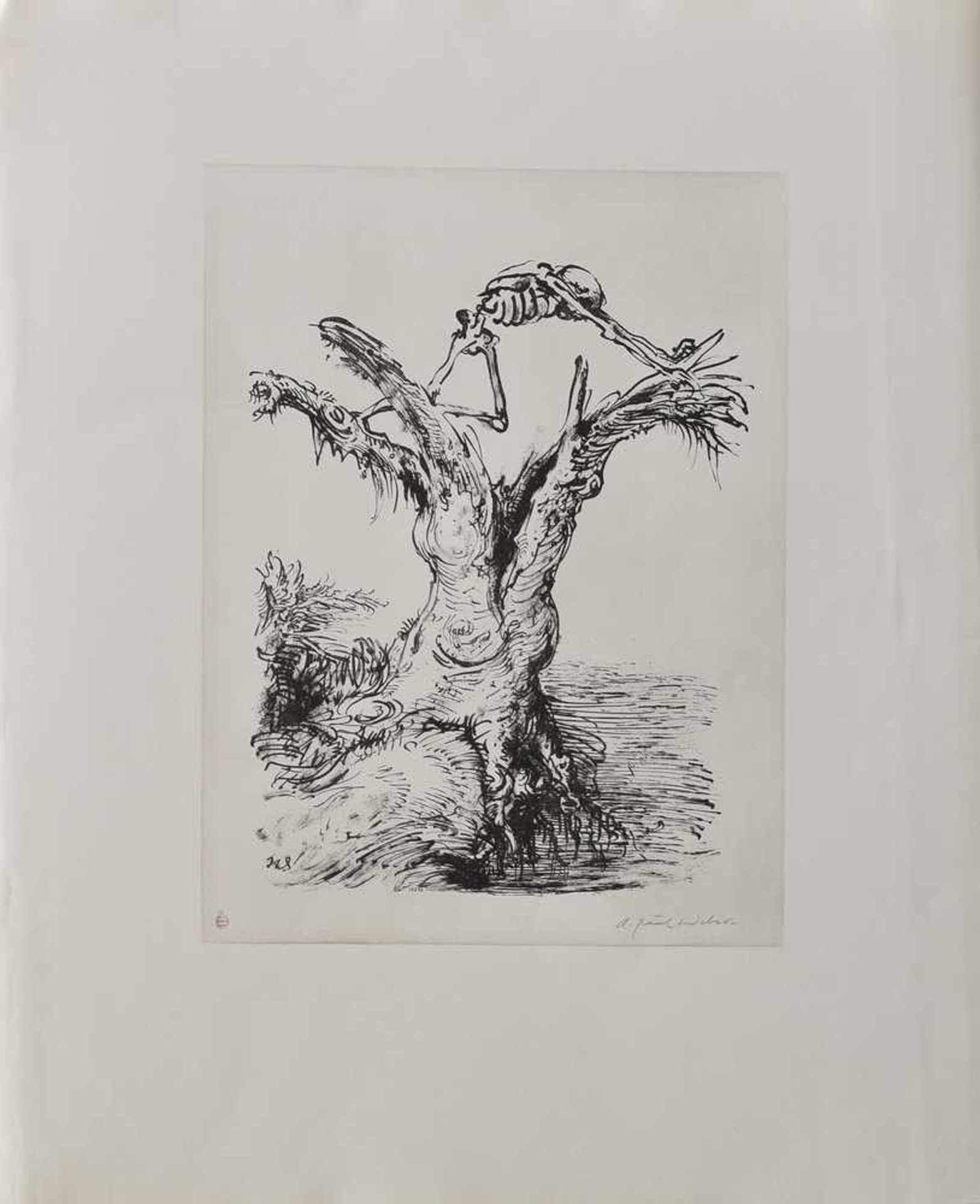 6 Diverse Weber, A. Paul (1893-1980) "Menschendarstellungen", Griffelkunst, u.r.sign., 66x54cm, - Image 6 of 7