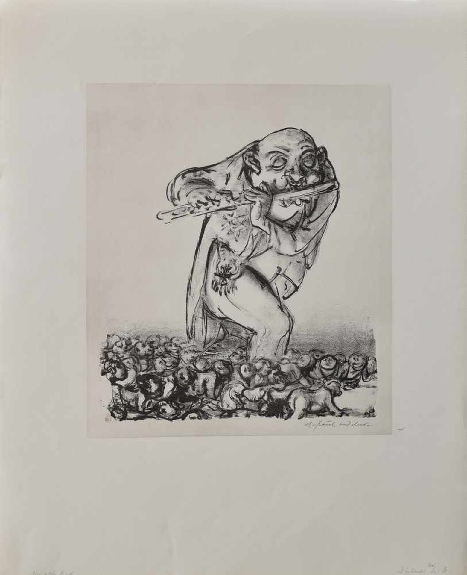 6 Diverse Weber, A. Paul (1893-1980) "Menschendarstellungen", Griffelkunst, u.r.sign., 66x54cm, - Image 2 of 7