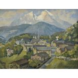 Eitner, Ernst (1867-1955) "Berchtesgarden mit Blick auf den Watzmann", Öl/Leinwand, u.r.sign.,