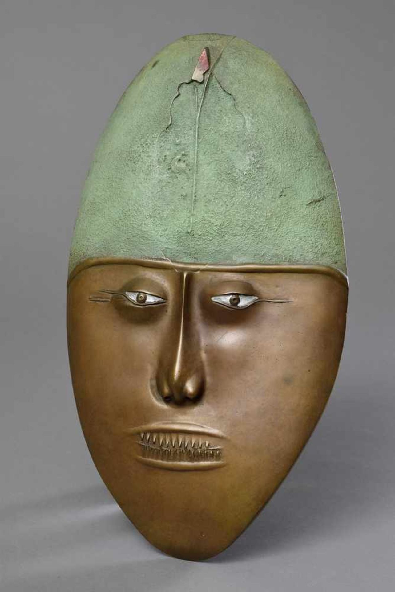 Wunderlich, Paul (1927-2010) "Maske", 3/30, Bronze patiniert, num./sign., Guss Barth Elmenhorst,
