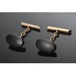 Paar RG Manschettenclips mit Bakkelit, ges. 5,2g Pair of RG cufflinks with Bakkelite, total 5.2 g