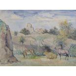 Kayser, Jean-Paul (1869-1942) "Afrika". Aquarell/Papier, u.l.sign., 37x48cm (m.R. 57x68cm) Kayser,