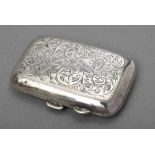 Kleines Etui mit floralen Gravuren und Monogramm "CHE", Birmingham 1923, 50g, 8x5,5cm Small case