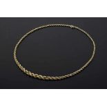 GG 585 Kordelkette, 10,3g, L. 48cm YG 585 Cord necklace, 10,3g, L. 48cm